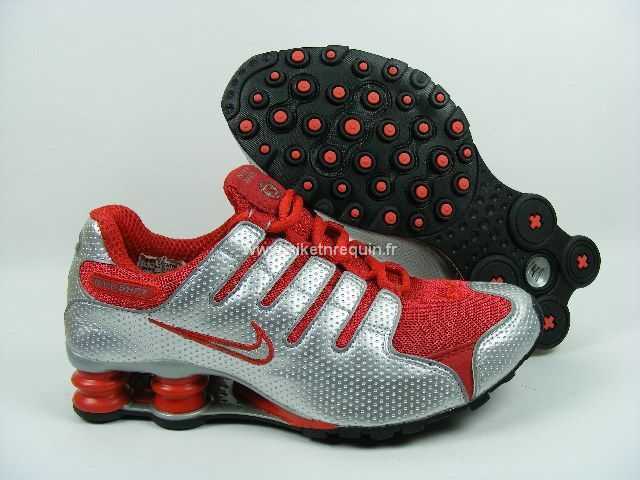 Arrial Nouvelle Nike Shox Nz Chaussures Argent Rouge 3013